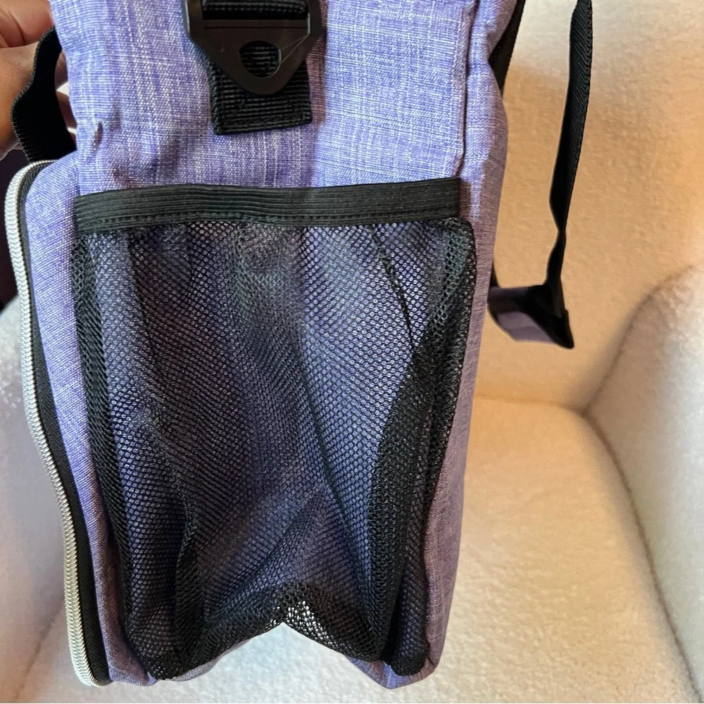 Baglher Dog Travel Bag Pet Bag Purple Black